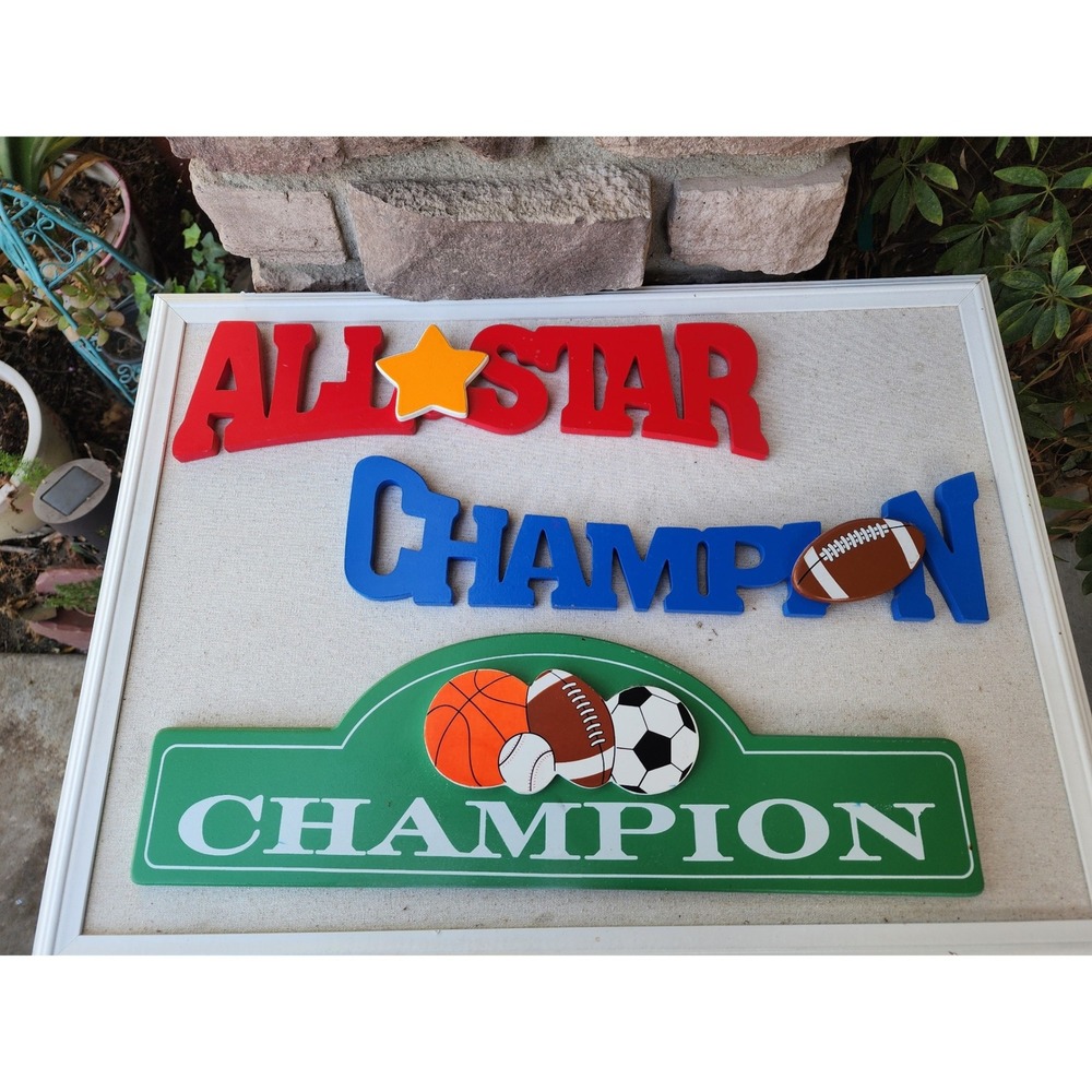 Vintage Sports Wall Decor Set of 3